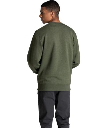 Men's Crafted Comfort Fleece Sweatshirt & Hoodie | Soft Cotton Blend | Sizes S-2X | Military Green Heather - Buy Online on GoSupps.com
