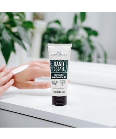 Workaholics Hand Cream for Dry & Cracked Hands - Hemp Oil & Urea - Fast Absorbing 75ml | Optimal Care for Men & Women - Buy Online on GoSupps.com