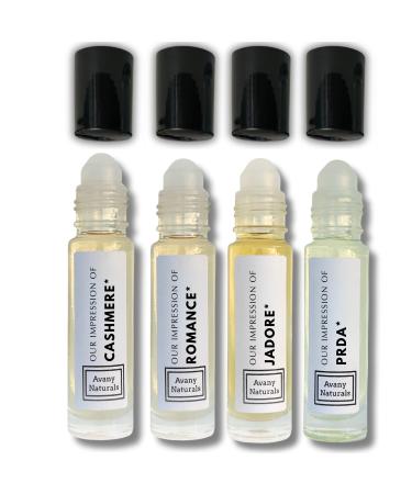 Perfume Oils for Women Long Lasting - Mini Perfume Set Replicant Perfume Body Oils Must Haves for Women Smells Goods for Women 4 Pc (Floral Set)