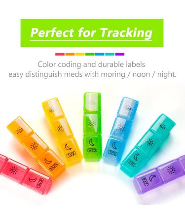 Remtise Weekly Pill Organizer - 7 Day Pill Box (3-Times-A-Day) | Portable Moisture-Proof Case for Vitamins Fish Oil & Supplements - International Shipping Available - Buy Online on GoSupps.com