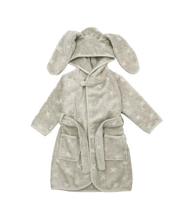 M sli by Green Cotton Baby Boys Bathrobe Bunny 104-110 Desert Green
