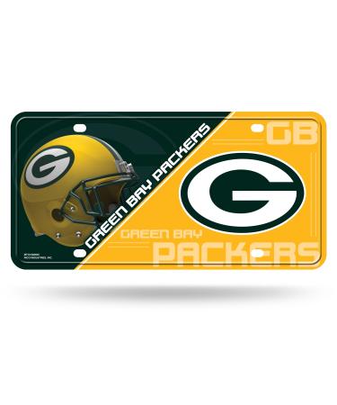 Rico Industries NFL Green Bay Packers Unisex Green Bay Packers license plate Metalgreen Bay Packers license plate metal team color unit size