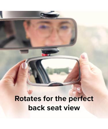 Diono See Me Too Rear View Baby Mirror for Car - Fully Adjustable, Wide Crystal Clear View, Shatterproof & Crash Tested - Buy Online on GoSupps.com