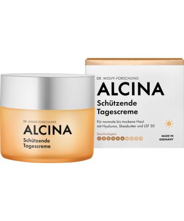 Dr AS ALCINA Protective day cream SPF 301 x 50 ml protects against suninduced pigment spots and intensively supplies the skin with moisture with hyaluronic acid and shea butter