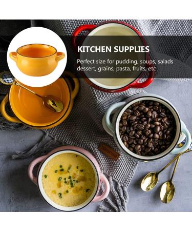 Noodle Ceramic Bowl Soup Bowls Dessert Serving Bowls with Double Handle for Rice Cereal Noodle Salad Dishwasher Safe Kitchenware Bowl (Color : Orange) - Buy Online on GoSupps.com