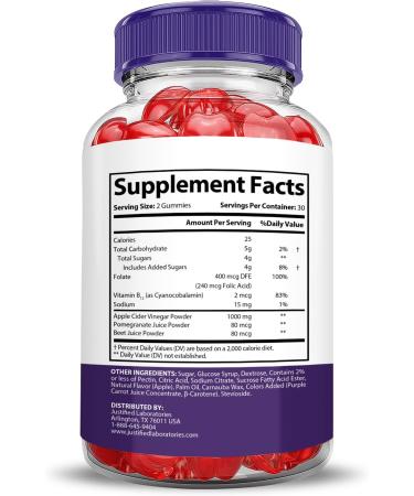 Ketocalm Nutrition Keto ACV Gummies - 1000MG Apple Cider Vinegar with Pomegranate & Beet Juice | Vegan Non-GMO | 60 Count Gummy Supplement for Keto Diet - Buy Online on GoSupps.com