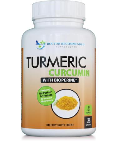 Turmeric Curcumin - 2250mg/d - Veggie Caps - 95% Curcuminoids with Black Pepper Extract (Bioperine) - 750mg Capsules - 100% Organic - Most Powerful Turmeric Supplement with Triphala (120 Count) - Buy Online on GoSupps.com