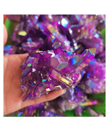 Natural Crystal Rough Natural Crystal Rough Natural Quartz Colour Crystal Cluster SpecimenHome Display Decoration Electroplated Amethyst Stone Decor 1pcs Exorcise Evil Spirits Money Drawing Jaspery ( 70-90g