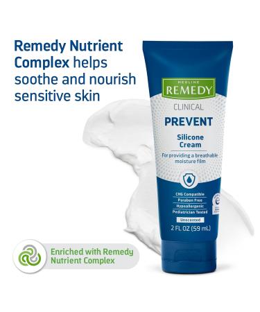 Medline Remedy Clinical Silicone Cream (2 oz) Unscented Chapped Sensitive Skin Breathable Incontinence Care Soothing Breathable Film Moisturizing Nourishing (Pack of 4) 2 Ounce (Pack of 4) - Buy Online on GoSupps.com