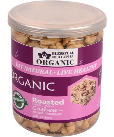 Blessfull Healing Organic Natural Vegan Himalayan Pakistani Salt Roasted Halves/Pieces Cashew Nuts Crunchy Kaju 300 Gram - Buy Online on GoSupps.com