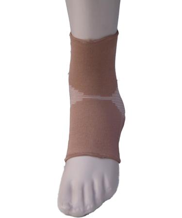 Elastic Compression Support Ankle & Foot Arch Brace - 4-Way Stretch (Medium Beige) | Shop Internationally Online - Buy Online on GoSupps.com