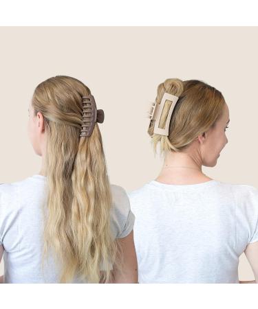 Zou.Rena Large Claw Clip Variety Pack - Non-Slip Hair Clips for Women - Neutral - 8 Pieces - Buy Online on GoSupps.com