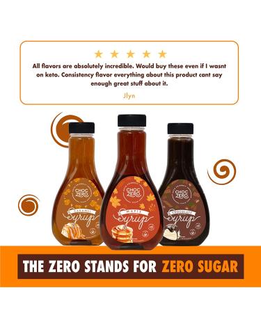 ChocZero Caramel Syrup - Sugar-Free, Low Carb, Gluten-Free Dessert Topping (12oz) - Buy Online on GoSupps.com