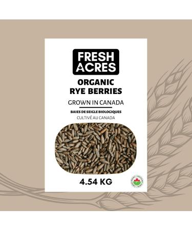 Organic Rye Berries Canadian Grown Bulk Dry 4.54 Kg Fresh Acres - Buy Online on GoSupps.com