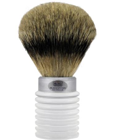Hans Baier Exclusive Shaving Brush Acrylic Matt - Size 2 Silver Stripes