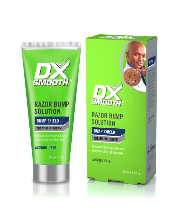DX Smooth Bump Shield Treatment Cream Alcohol-Free Razor Bump + Ingrown Hair Solution for PFB for Men 100ml