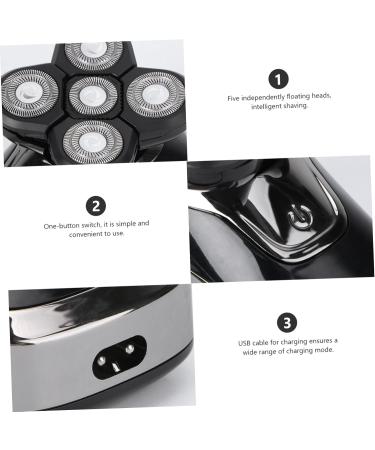 5-in-1 USB Rechargeable Electric Razor & Trimmer for Men - Versatile Shaving Set with Facial Shaver & Hair Clipper - Buy Online on GoSupps.com
