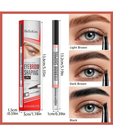 CHAOTEMAI 2in1 Eyebrow Pen with Gel Brow Lifting Set Eyebrow Pen Microblading Eyebrows Pen Sealing Eyebrow Gel Waterproof Eyebrow Pencil Eyebrow Comb Black - Buy Online on GoSupps.com