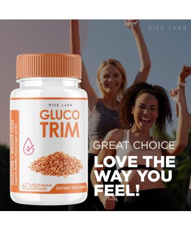 GlucoTrim - All-Natural Blood Sugar Support Capsules | Maintain Healthy Levels | Advanced Formula | 60-Capsule Dietary Supplement Reviews - Buy Online on GoSupps.com