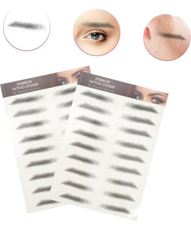 Mipcase False Eyebrows 12pcs Eyebrow Stickers 3d Stickers Hair Like Eyebrows Brown Temporary Brow Tattoos Eyebrow Trimming - Buy Online on GoSupps.com