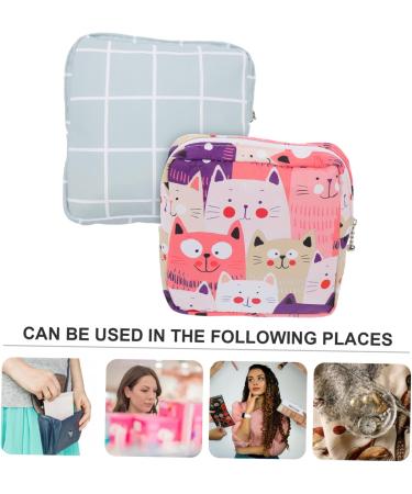 Alipis 6 STK Storage Bags for Women's Bandages & Period Pads - Pure Cotton Travel & School Pockets (3 pcs 13x13x3cm) - Buy Online on GoSupps.com