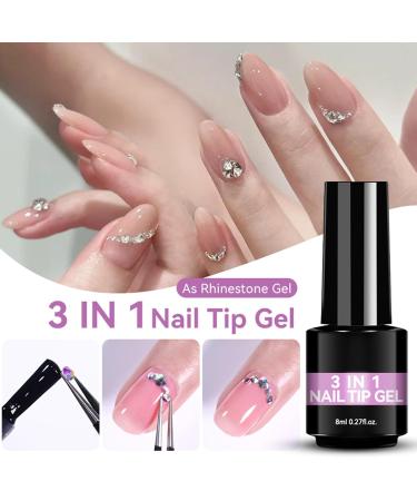 Nail Glue Gel 8ml Long-Lasting Odorless Adhesive - UV Glue Gel | For Beginners and Professionals Manicures Weddings Parties and Salon Nail Care - Buy Online on GoSupps.com
