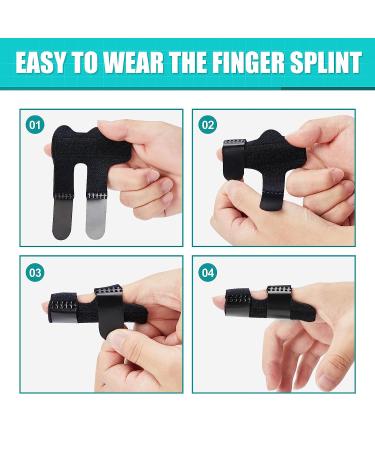 Adjustable Finger Splints (3PCS) - Support Braces for Trigger Finger, Arthritis, and Broken Fingers - Ideal for Index, Middle, and Ring Finger Immobilization - Buy Online on GoSupps.com