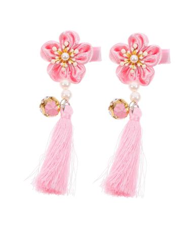 FOMIYES 1 Pair Chinese Style Hairpins Tassel Hair Clips Hair Accessories for Kids Hair Clips for Kids Girls Hairpin Kids Barrettes for Hair Tassel Hairpin Hanfu Issue Card Pair Clip Child