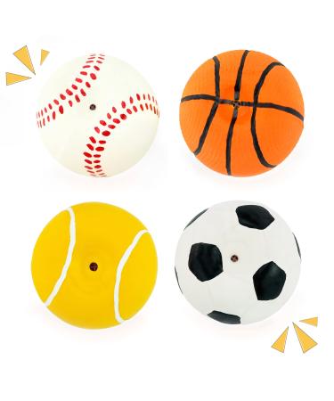 Chiwava 4 pieces 2.4 inch small dogs dog toys made of latex with squeaky for small and medium -sized dogs interactive chewing with sound paquet de 4 petits chiens de 2.4 "