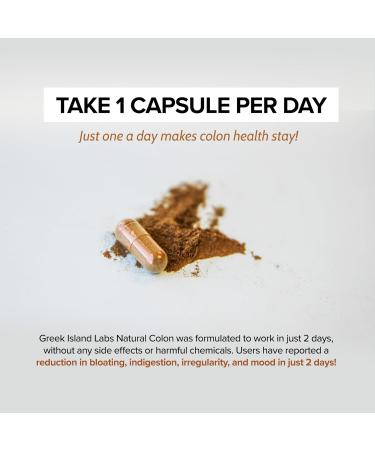 Greek Island Labs Natural Colon Cleanse Supplements (30 Capsules) - Home Detox for Gas, Bloating, Constipation & Diarrhea - Improve Digestive Health - Buy Online on GoSupps.com