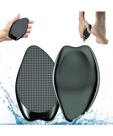 Foot File Nano Glass Hard Skin Callus Remover Foot Scraper Salon Home Pedicure Tool for Foot Beauty Care Can Be Used on Both Wet/Dry Cracked Feet Foot Rasp by AnjoCare Black