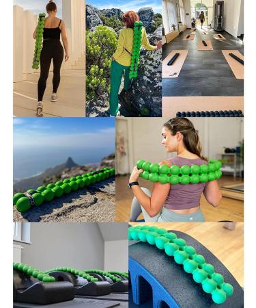 Vertebral Container for Lower Back Pain Relief | Decompressor with Support Strap & Storage Bag - Green - Buy Online on GoSupps.com
