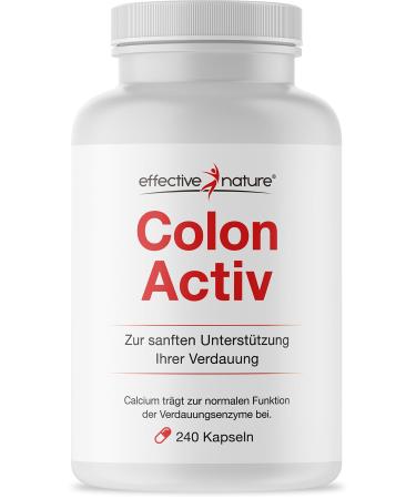 Colon Activ - 240 capsules - enough for 4 weeks - Effective nutrient combination - supports digestion - gentle intestinal program - with calcium and psyllium husks