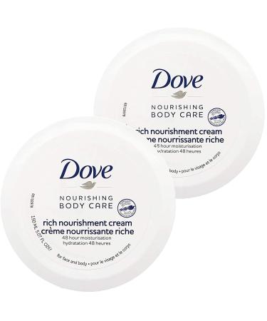 Dove moisturizing rich care cream body care face hands and extra dry skin with 48 hours of moisture |All -purpose cream |2 pieces of rich care cream 150 ml (2 Pack)