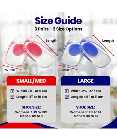 Armstrong Amerika Silicone Gel Heel Cups - Plantar Fasciitis Inserts for Pain Relief - Small/Medium, Pack of 6 - Buy Online on GoSupps.com