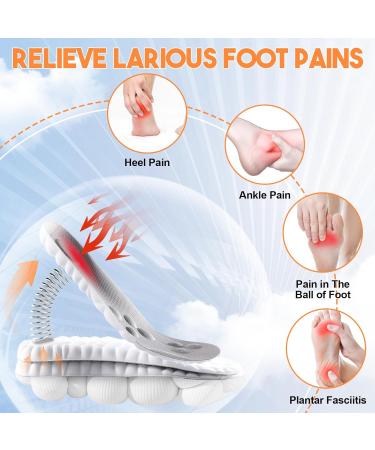 4D Insoles - Ultra Comfort Plantar Fasciitis & Sports Insoles | Cloud Technology Foot Support (Gray Size 11-12 - Buy Online on GoSupps.com