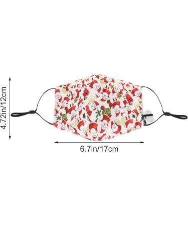Deholifer 5-Piece Christmas Fabric Face Mask Set for Adults | Washable Cotton Mouth & Nose Protection | Adjustable & Luminescent Design - Buy Online on GoSupps.com