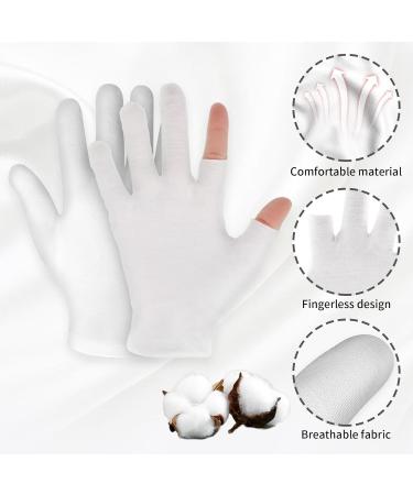 Buy Cotton Gloves - 4 Pairs of Breathable Washable Reusable Protective Gloves for Eczema & Dry Hands - Buy Online on GoSupps.com