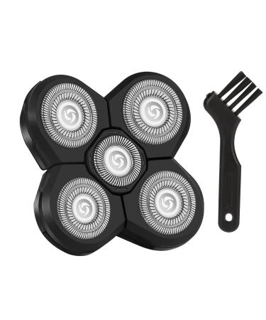 5 Head Shaver Replacement Head Razor Blade Heads with Cleaning Brush Beard Cutter Easy Install for Head and Face 1pc 5d