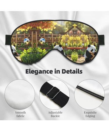 Panda Print Unisex Sleep Mask | Double-Sided Eye Mask for Sound Sleep & Skin Care - International Shipping Available - Buy Online on GoSupps.com