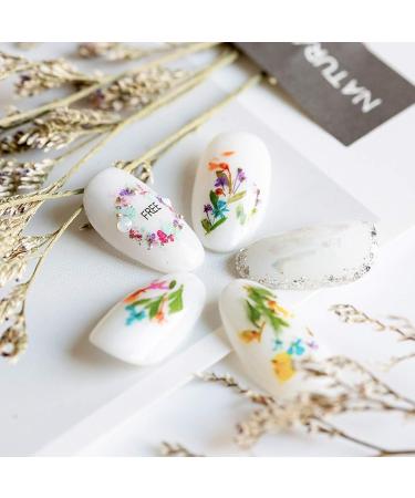 3 Boxes Nail Art Mixed Dried Flowers Kit - 3D Daisy & Gypsophila for Manicure Decoration - Includes Tweezers - Buy Online on GoSupps.com