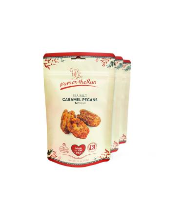 Caramel Pecans - Vegan, Kosher, Gluten-free, GMO-free Pecan Pralines - 12oz (PACK OF 3 BAGS) - Satisfaction Guarantee