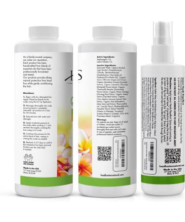 Head Hunters Basic Natural Lice Treatment Kit - Extra Strength Family Shampoo, Repellent Spray, and Lice Comb - Non-Toxic & Effective - 8oz Spray + 32oz WipeOut - Buy Online on GoSupps.com