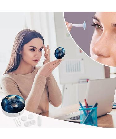 Thunder Wolf Contact Lens Case with Mirror - Portable Cute Eye Contact Lens Box Travel Kit for International Shipping - Buy Online on GoSupps.com