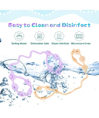 Buy Baby Toys Pacifier Chain & Silicone Cup Catcher - 3-Piece Seat Belt & Stroller Toy Accessories - Buy Online on GoSupps.com