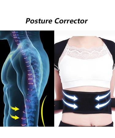 Posture Corrector Scoliosis Back Brace Spine Corset Shoulder Therapy Straight Back Support Posture Correction Belt Blue L - Buy Online on GoSupps.com