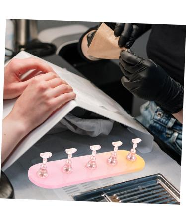 Mikinona 1 Set Nail Practice Holder Decorative Nail Display Nail Holders for Nail Painting Nail Stand Acrylic Trays for Display Press on Nails Rack Nail Decor Plastic Suite Gold and Silver - Buy Online on GoSupps.com