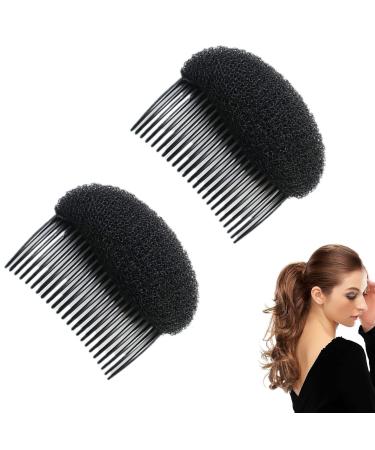 Fluffy hair clip hair pillow bump it up volume hair sponge hair shape comb hair bump up kamm clip updo volume pillows sponge bread hair pad accessories black 2 pieces - Buy Online on GoSupps.com