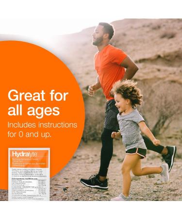 Hydralyte Orange Flavoured Electrolyte Packets Hydration Powder Sweetened with Sucralose 20 Servings - Buy Online on GoSupps.com