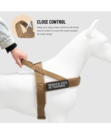 Elite Spanker Tactical Dog Vest - Adjustable Nylon Pet Dishes for Small Medium & Large Dogs (Brown - Size S) - Buy Online on GoSupps.com